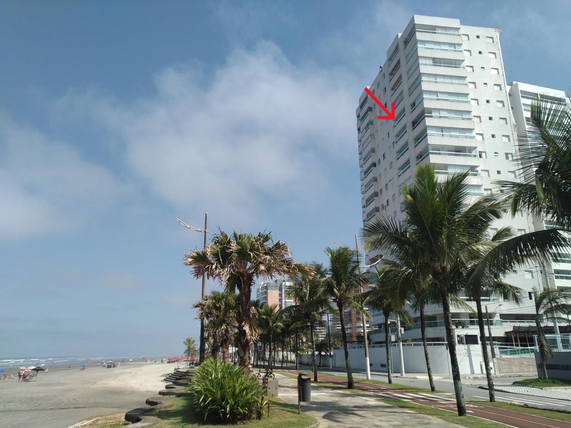 Apartamento Frente Mar Pe Na Areia Praia Grande  Exterior foto